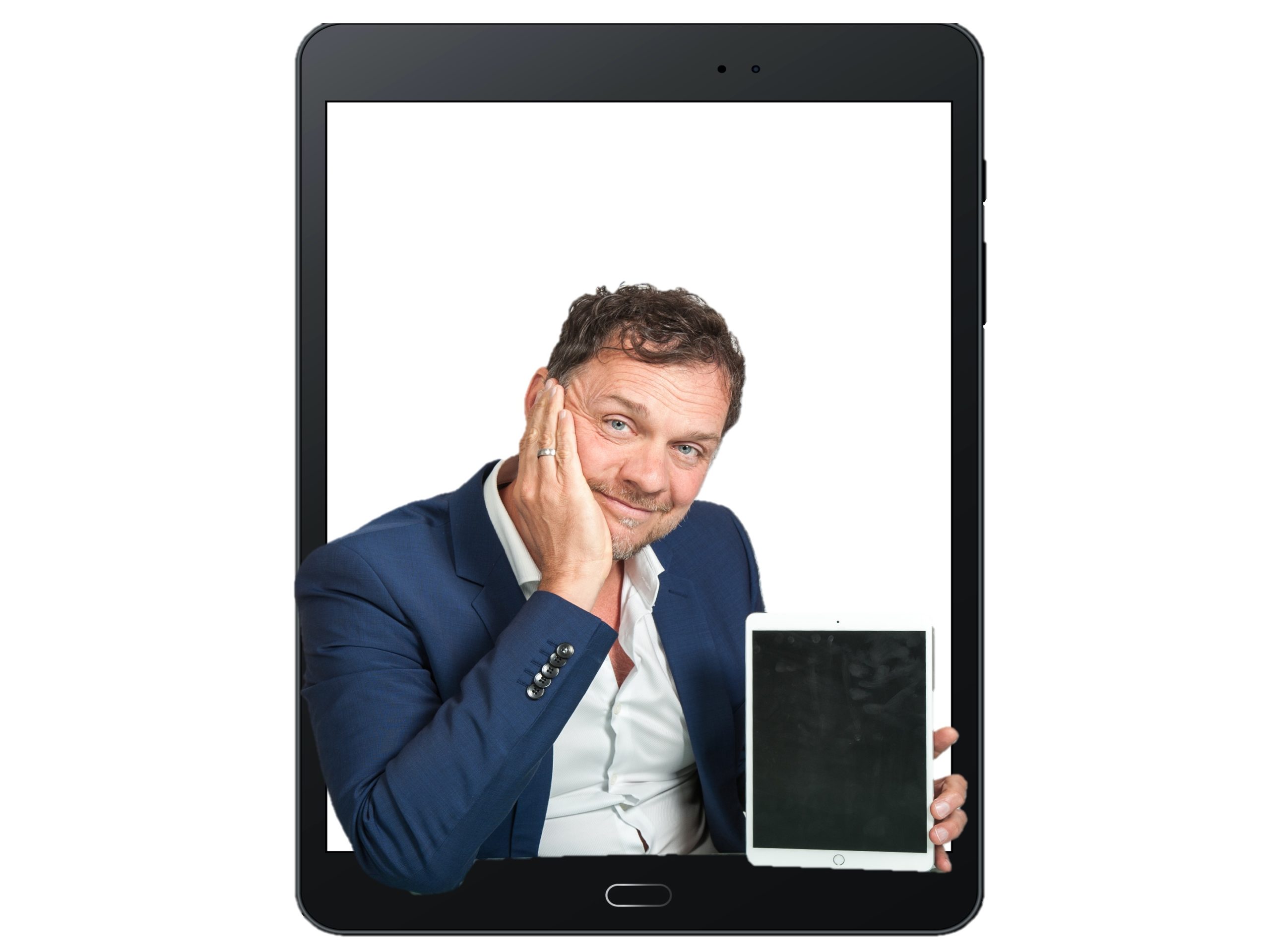 Mit Tablet - Dr. Volker Busch