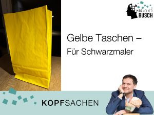 Beitragsbild Blog KOPFSACHEN - Gelbe Taschen