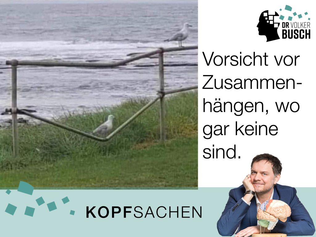 Blog Kopfsachen Beitragsbild: Vorsicht vor vorschnellen Zusammenhängen